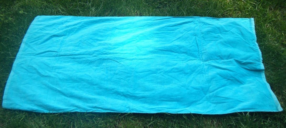 Velour beach towel with beach bag