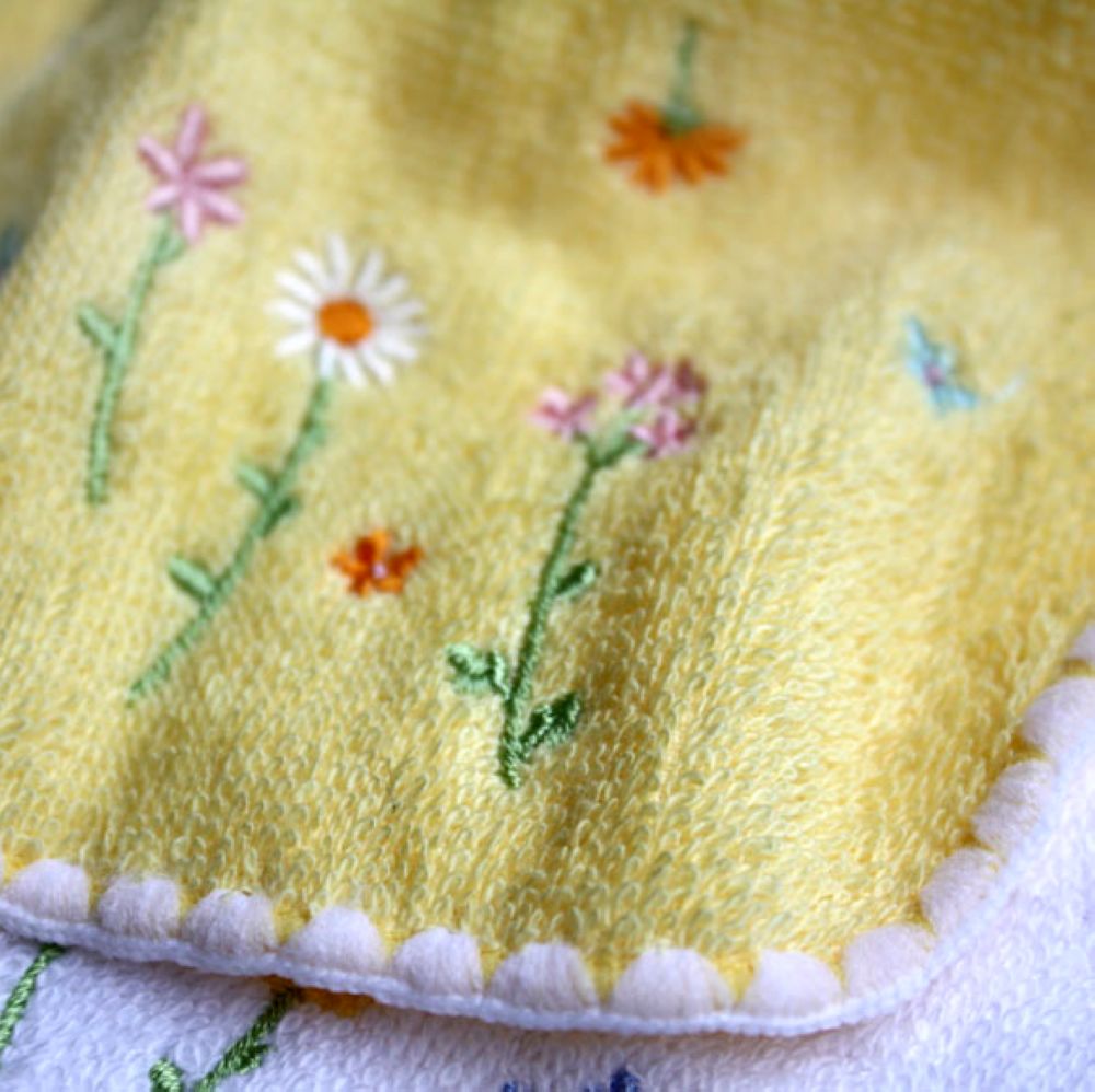 Embroidered square towels