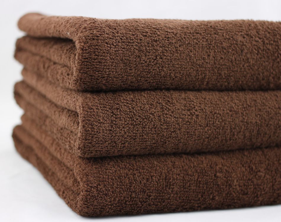 Solid color terry bath towels