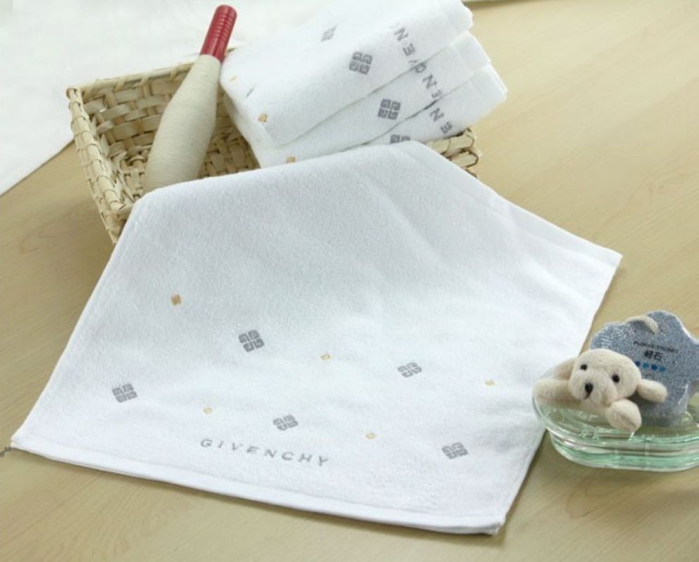 Embroidered square towel
