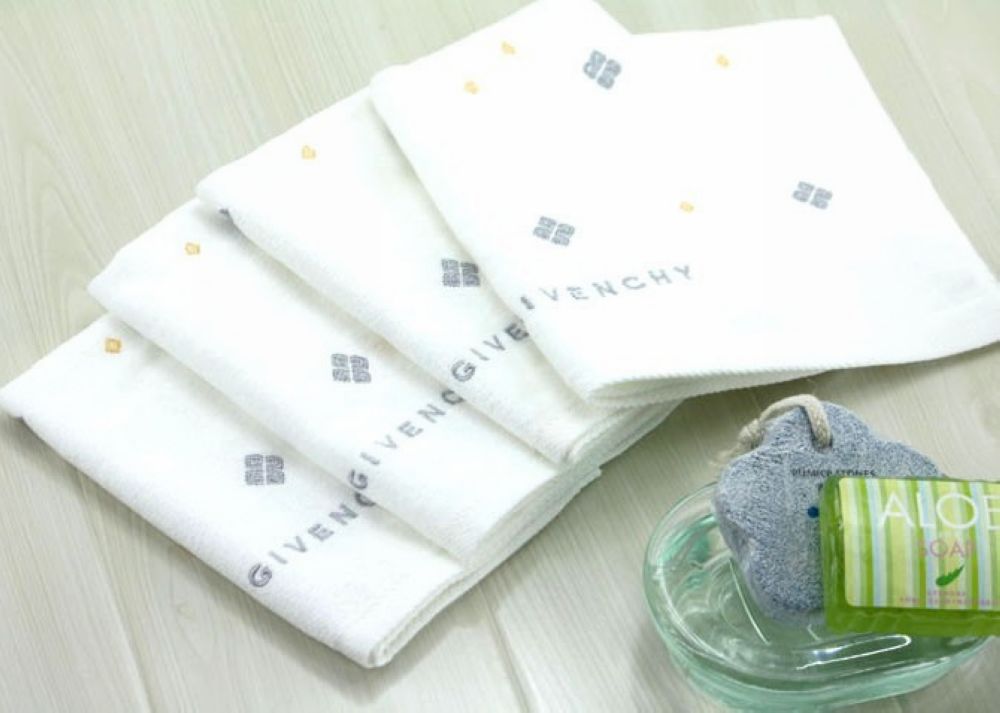 Embroidered square towel
