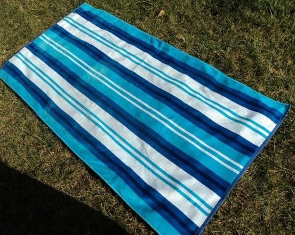 Stripe Velour beach towel