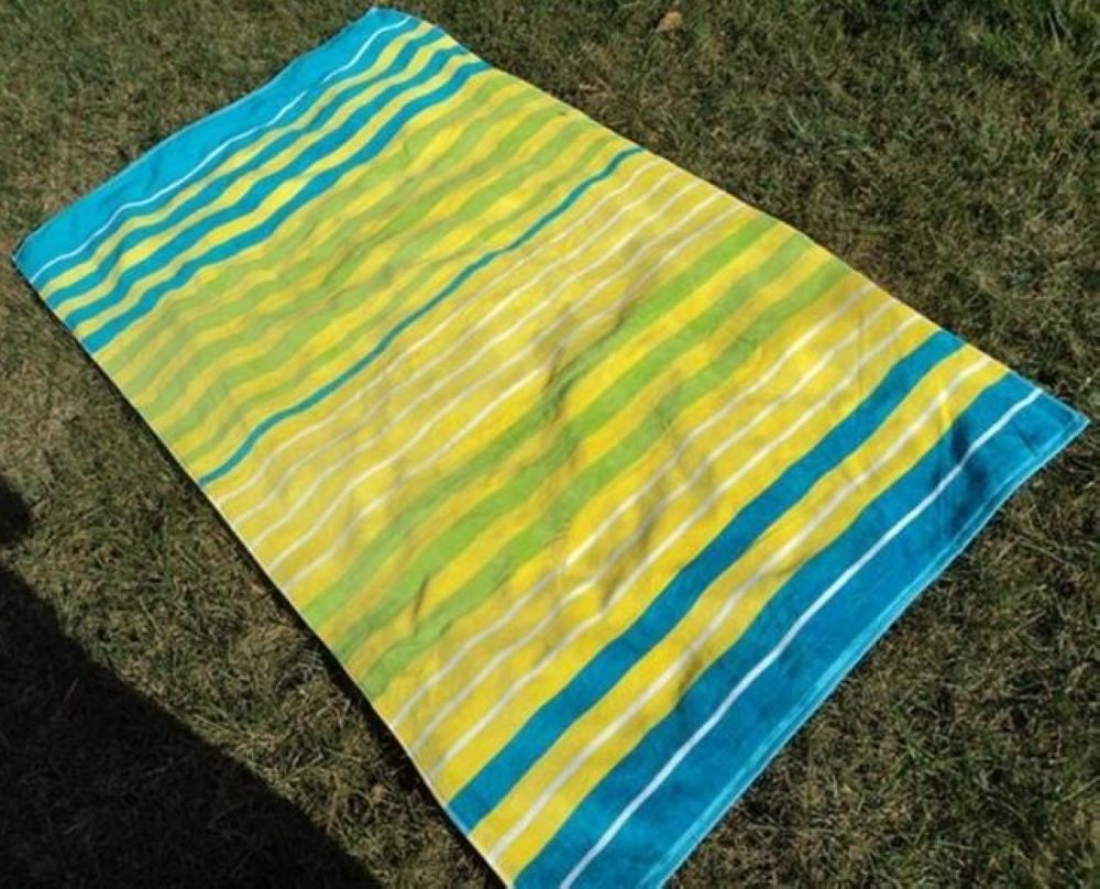 Stripe Velour beach towel