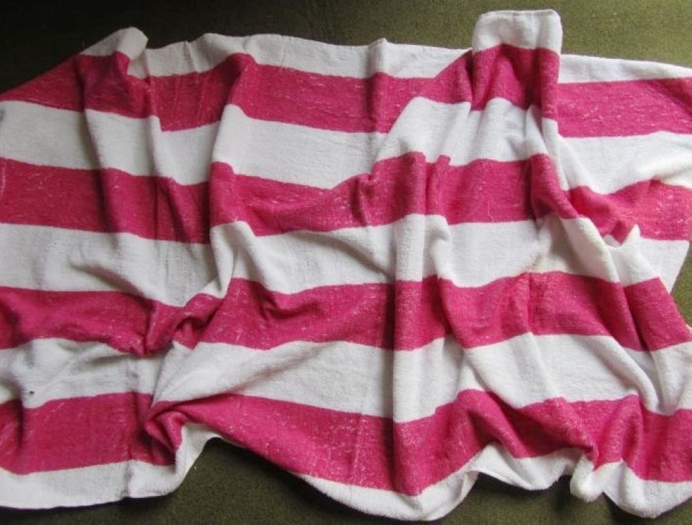 Terry stripe beach towel